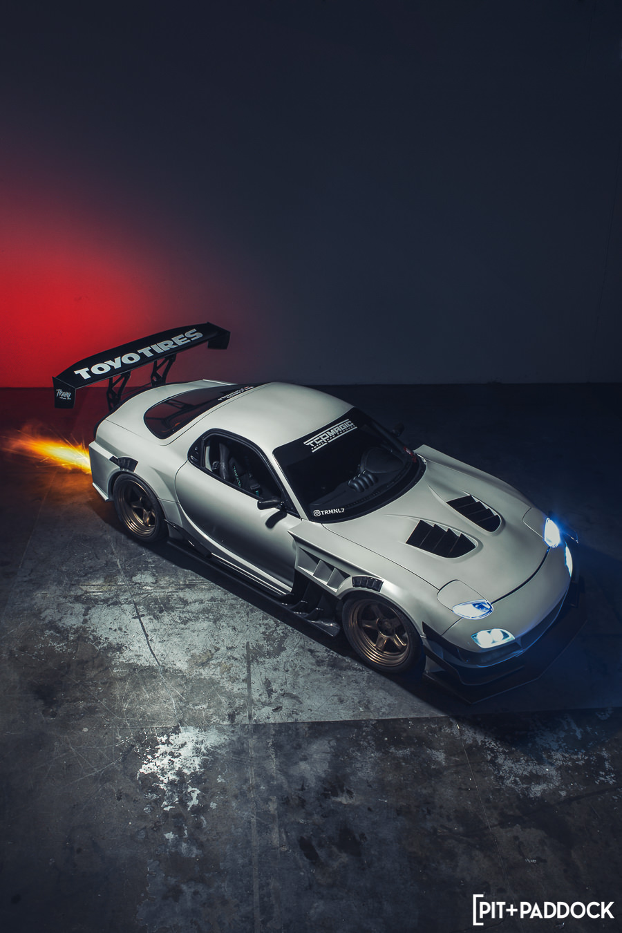 Mazda RX-7 With 700hp 13B-REW Shoots Flames For Inaugural Poster Shoot